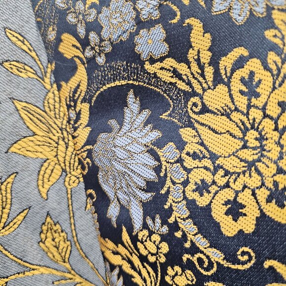 Guillaume Womens Floral Blue, Gold Blazer Jacket Size L - Picture 7 of 10